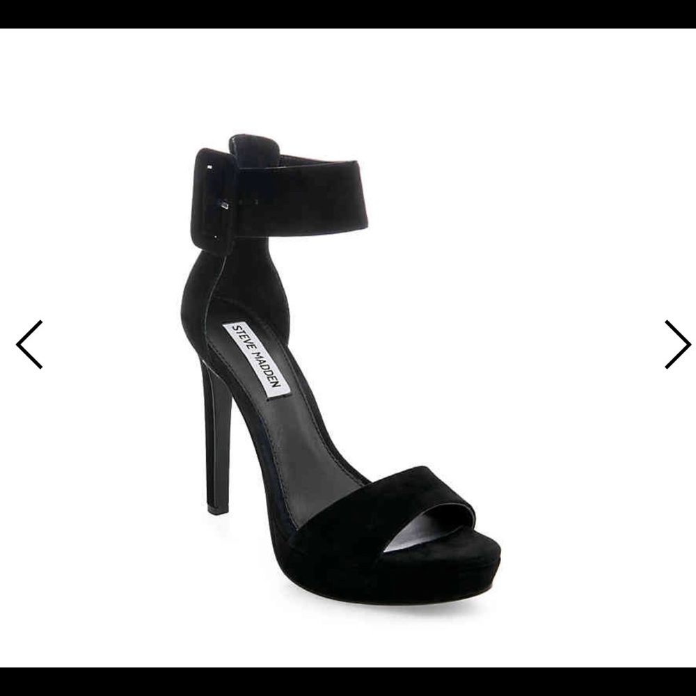 Steve Madden circuit black suede heels